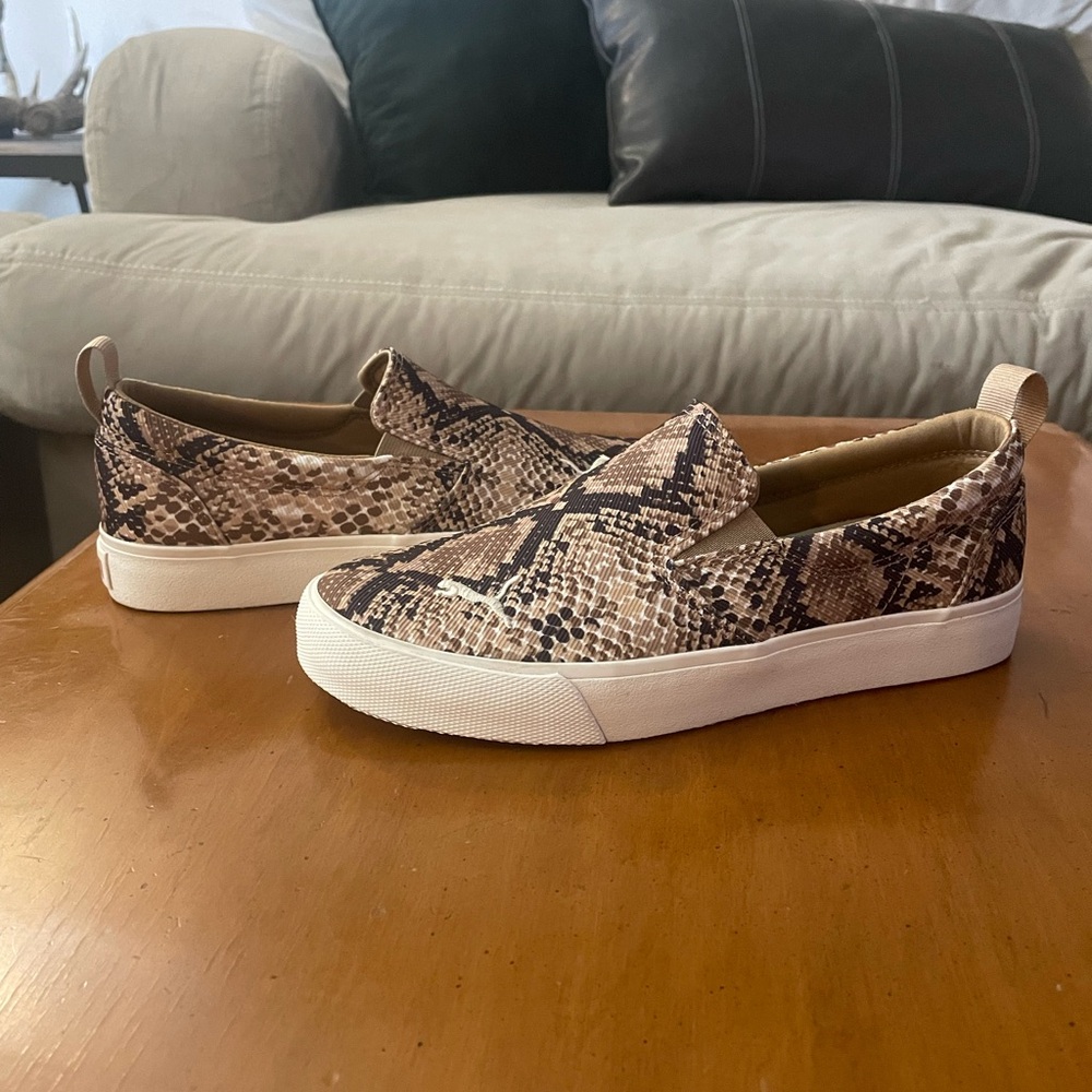 Snakeskin Slip-On Sneakers